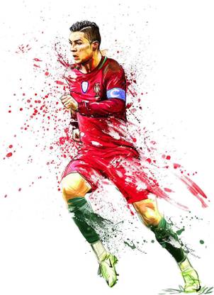 DivineDesigns 56 cm Ronaldo Sticker Self Adhesive Sticker