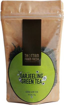 Thottam Farm Fresh Fresh Green Tea 100% Pure Loose Leaf Tea Darjeeling Origin Unflavoured Black Tea Pouch