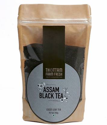 Thottam Farm Fresh Black Tea Strong Unique Flavor 100% Pure Crushed Leaf Tea Pesticide Free Assam Origin Black Tea Pouch