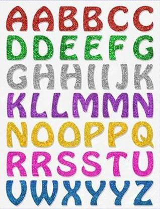 vahvaa Sparkle Alphabet Designed Glitter Sticker Used For Making Scrap Book And Projects