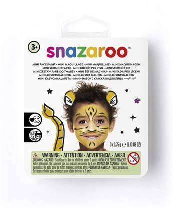 Snazaroo Mini Face Paint Kit - 3 x 2 ML Pans - Tiger