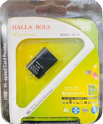 HALLA BOLE HB-09 2.0 USB Hi-Speed Card Reader (Matel) Card Reader