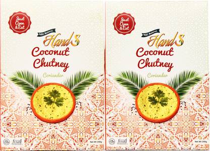 Hands Coconut Chutney Coriander - 200gms (Pack of 2) Chutney Paste