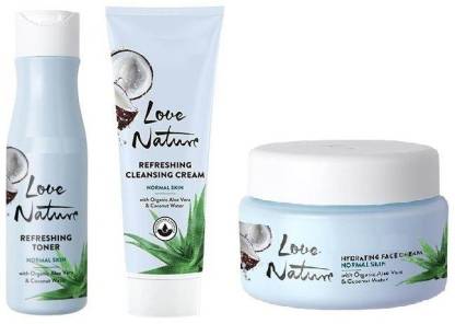 Love nature hydrating face cream with organic aloe vera & coconut water
