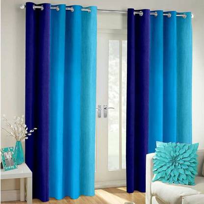 Dehati Homez 212 cm (7 ft) Door Polyester Room Darkening Curtain (Pack Of 2)