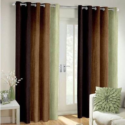 Dehati Homez 152 cm (5 ft) Polyester Room Darkening Window Curtain (Pack Of 2)