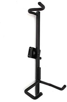 DawnRays Guitar Wall Mount Hanger Electric Acoustic Horizontal Guitar Wall Hanger, Display Your Acoustic Guitar, Bass, Electric Guitar on Wall, Strong Body Guitar Stand Wall Hanger- Black (w/Screws) Wall Rack