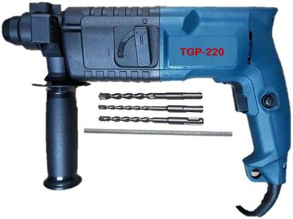 KOISA TGP 220 rotary hammer drill tiger power 600 WATT 20mm Reversible Rotary Hammer Drill machine with 3 sds plus Hammers Bits Rotary Hammer Drill