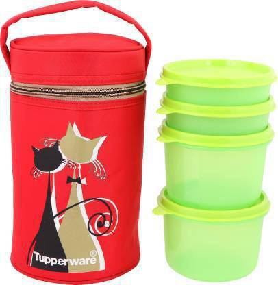 TUPPERWARE Lunch Box and Bag Capacity Each (450ml, 450ml, 180ml, 180ml 4 Containers Lunch Box