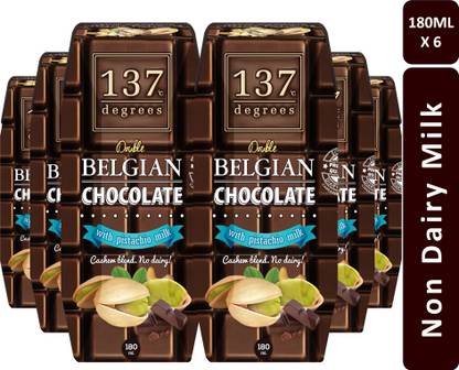 137 Degrees Pistachio Milk Double Chocolate ( Non Dairy ) Vegan Milk Substitute Pistachio, Belgian Chocolate