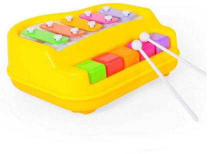 VEZOL Xylophone + Piano Musical Toy with 2 Mallets for Children Kids Toddlers