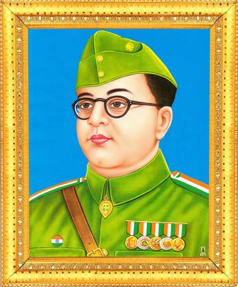 BCOMFORT Netaji Subhas Chandr Bos Painting Digital Reprint 14.15 inch x 11 inch Painting