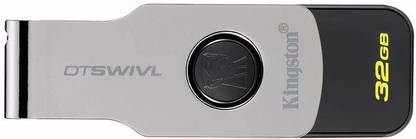 KINGSTON DTSWIVL/32BIN 32 GB Pen Drive Compatible with Desktop Computer USB 3.0 Metal Case