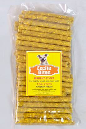 Excite Bites Chicken Flavour Munchy Sticks 1 KG Chicken Dog Chew