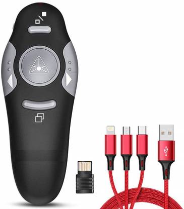 Techtest Presentation Clicker, Presentation Remote Professional Mac Wireless PPT with USB Cable for Android Mobile Fast Charging Presenter