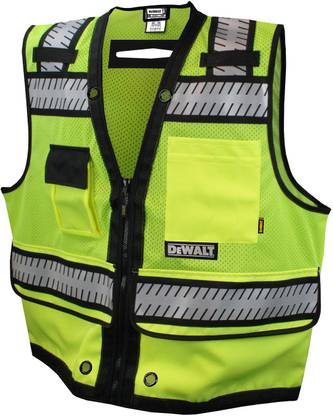 DEWALT HEAVY DUTY SURVEYOR VEST HIGH VISIBILITY GEAR (TYPE R CLASS 2 VEST) DSV521-XL Safety Jacket
