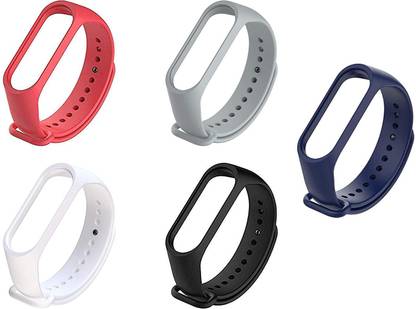 HOCK Sports Soft Silicone Durable TPU Wristband Lightweight Strap For (Watch Not Included) Smart Band Strap-Combo Smart Band Strap