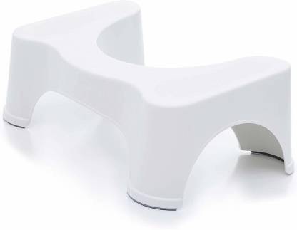 HomeFast Comfortable Portable Sturdy Foot Step/Squat Stool for Western Toilet for Kids and Adult (White) Stool