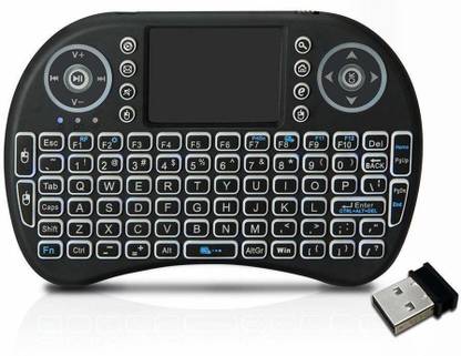 See Good Mini Wireless Keyboard with touchpad with backlit Gaming Qwerty Handheld Keyboard for Android Smart TV, Android Box, Laptop, Computer etc. Wireless Handheld Multi-device Keyboard Compatible with Desktop, Laptop, Mac