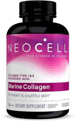 NeoCell Marine Collagen Type 1 & 3 Hyaluronic Acid 2 G Collagen 120 Capsules