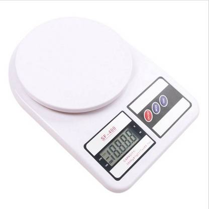 HexaGear Multipurpose High-precision Portable Electronic Digital Weighing Scale Weight Machine Measuring for Fruits, Spice, Food, Vegetable and more Weighing Scale (White) Weighing Scale