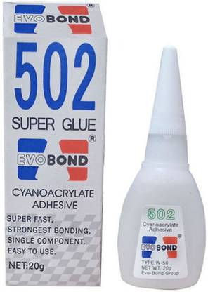 Evo Bond 502 SUPER GLUE CYANOACRYLATE ADHESIVE 20 Gm ( pack of 8 ) Adhesive