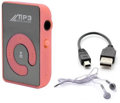 वेब्स्टर Best Mini Rechargeable MP3 Player Portable music player with Data Cable & Earphone, Support TF/SD Card, pocket Clip mp3 player for Jogging, Running, Gym 32 GB MP3 प्लेयर