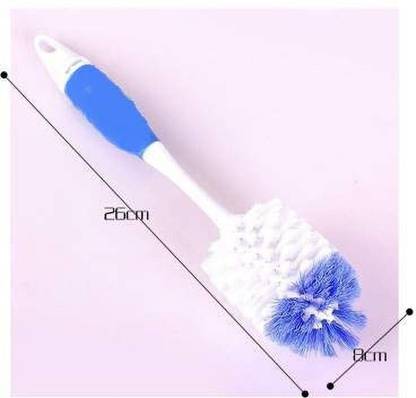 The Little Lookers Baby Bottle 2-in-1 Multipurpose Cleaning Brush for All Feeding Accessories of Babies (Blue)