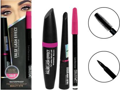 Lecherous Combo Pack of Kajal with Eyeliner and Mascara 3 in 1