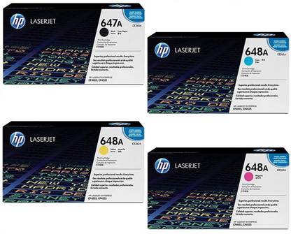 HP 648 Black + Tri Color Combo Pack Ink Cartridge