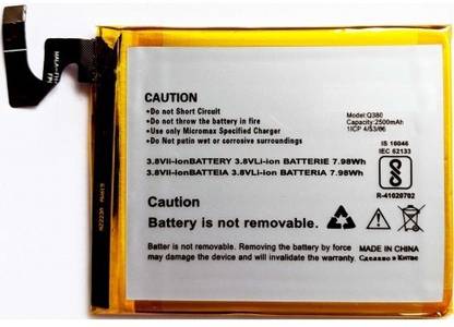 GIFFEN Mobile Battery For  MICROMAX Canvas Spark Q380