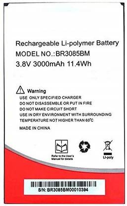 GIFFEN Mobile Battery For  INTEX Aqua Shine 4G