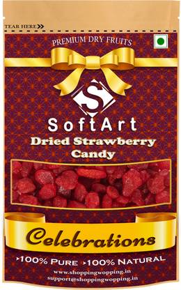 Soft Art Celebrations Dried Strawberry Candy Vacuum Pack Strawberries