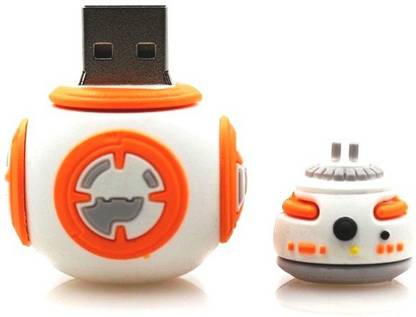 PANKREETI Star ars BB Robot 16 GB Pen Drive Compatible with Gaming Console, Desktop Computer, Television, Audio Player, Laptop USB 2.0 Rubber Case