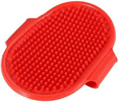 SAWAY Grooming Pet Shampoo Round Brush, Soothing Bristles Curry Comb for Washing, Professional Quality (Pack of One) Grooming Gloves for Dog, Cat, Horse