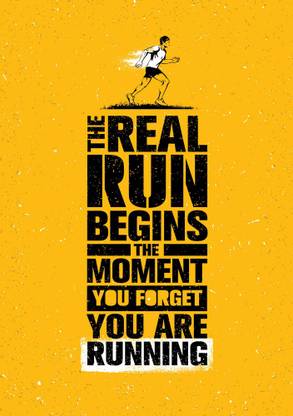 the real run |Motivational Poster Paper Print