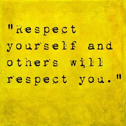 KD respect yourself and Sticker Poster|Beautifull Quotes|amazin quotes Paper Print