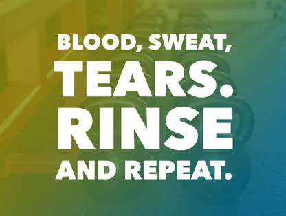 blood sweat tears premium room poster for motvation,inspirationa quotes poster Paper Print