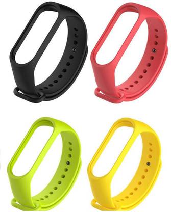 HOCK Sports Soft Silicone Durable TPU Wristband Lightweight Strap For (Watch Not Included) Smart Band Strap- 4 Combo Smart Band Strap