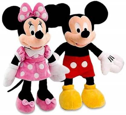 S.K ENTERPRISES Combo Kid's Fav Disney Mickey Minnie Mouse Stuffed Soft Toys-Large(Pink, Red)-2Pcs  - 50 cm