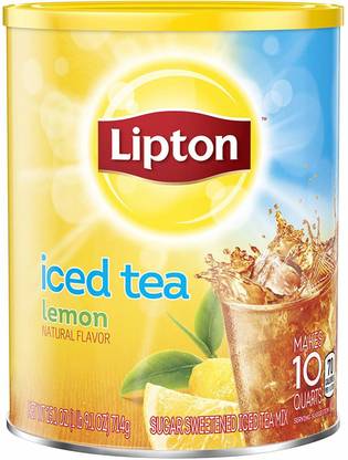 Lipton Sweetened Tea Mix ( Imported ) Lemon Iced Tea Tin