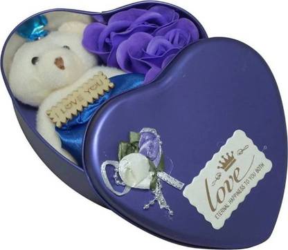 SHUBHARAMBH Artificial Flower, Soft Toy Gift Set