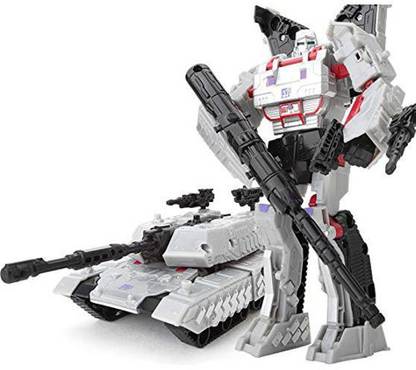 IndusBay Deformation Robot Military Battle Tank Transformer Robot Tank to Action Figure Converting Puzzle Toy - White