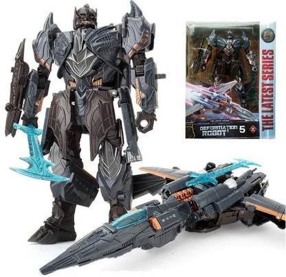 IndusBay Deformation Robot Transformer Fighter Jet Plane to Robot Autobot Action Figure Toy