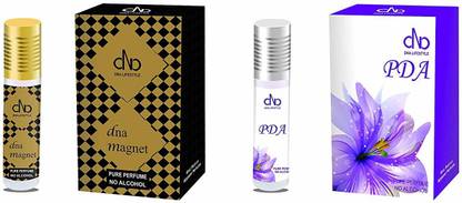 DNA Lifestyle Magnet + PDA - 6ml Attar Roll-on - Pack of 2 Floral Attar