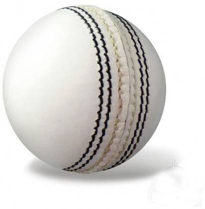 GLAZE White Tournament Cricket Leather Ball