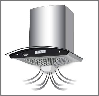 Prestige GKH 600 CN Wall Mounted Silver 1100 CMH Chimney