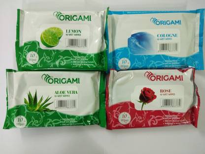 Origami wet wipes