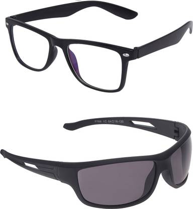 VAST Combo Pack Of 2 UV Protection Wrap Around & Anti glare Computer Glasses Cricket Goggles