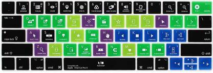 Saco Hot Key Function Shortcut Silicone Keyboard Cover Skin Final Cut Pro X Laptop Keyboard Skin